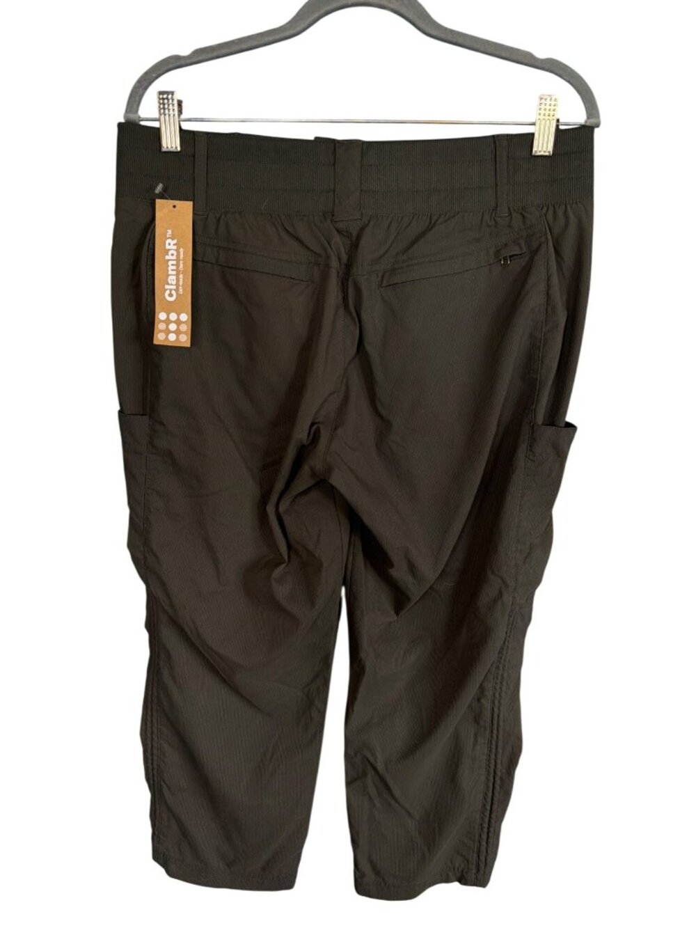 NWT Title Nine Women Gray Clamber Capri Hiking Nylon Pants 12 MSRP$109 - Picture 4 of 16